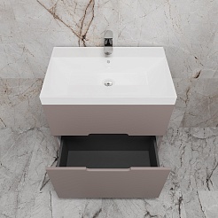 Style Line Тумба с раковиной Матис 70 тауп темный – фотография-6